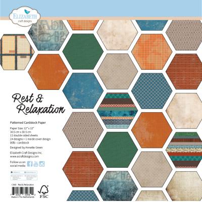 Elizabeth Craft Designs Rest & Relaxation - Patterned Cardstock Paper