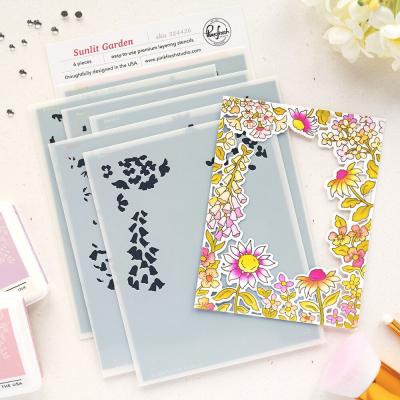 Pinkfresh Studio Sunlit Manor Stencil - Sunlit Garden