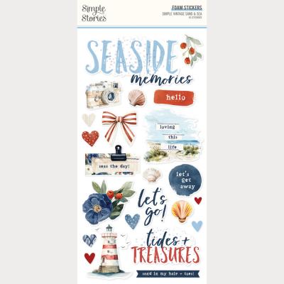 Simple Stories Simple Vintage Sand & Sea - Foam Stickers