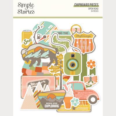 Simple Stories Open Road - Chipboard Pieces