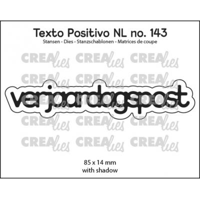 Crealies Texto Positivo Cutting  Dies - Verjaardagspost (NL)