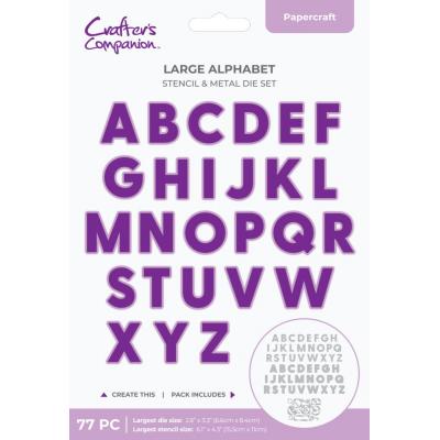 Crafter's Companion Large Stencil & Die - Large Alphabet