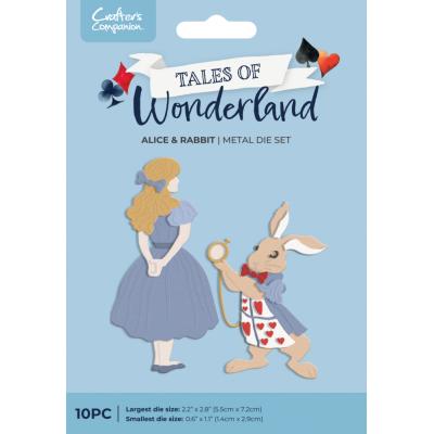 Crafter's Companion Tales Of Wonderland Dies - Alice & Rabbit