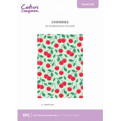 Crafter's Companion Berry Bliss Embossing Folder - Cherries
