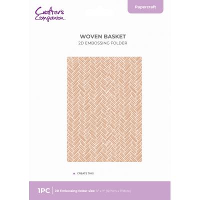 Crafter's Companion Berry Bliss Embossing Folder - Woven Basket