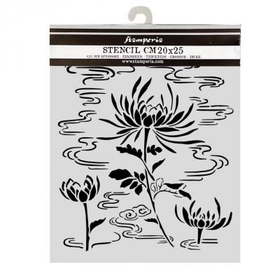 Stamperia Oriental Garden Stencil - Lotus Flower