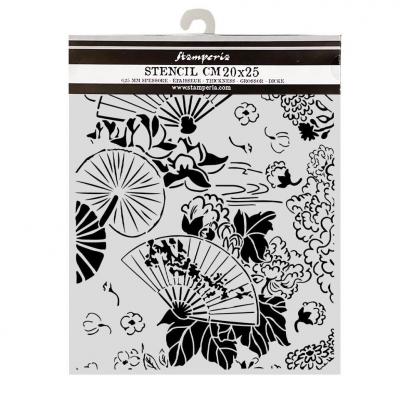 Stamperia Oriental Garden Stencil - Fans