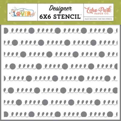 Echo Park Cat Lover Stencil - Yarn Loops