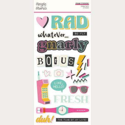 Simple Stories Totally 80's - Foam Stickers