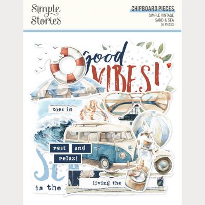 Simple Stories Simple Vintage Sand & Sea - Chipboard Pieces