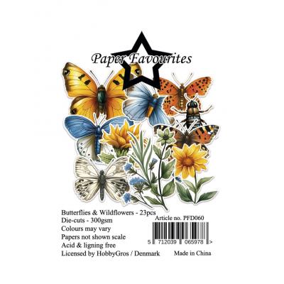 Paper Favourites Die-Cuts - Butterflies & Wildflowers