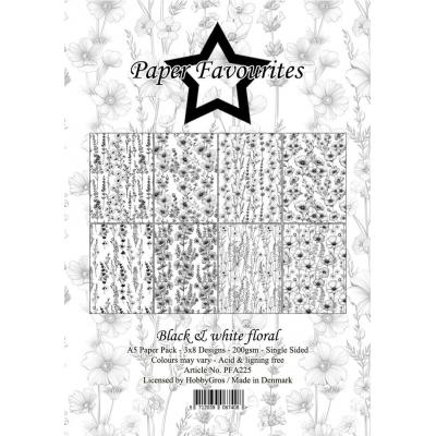 Paper Favourites Paper Pack - Black & White Floral