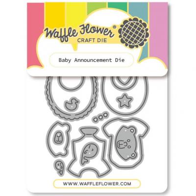 Waffle Flower Dies - Baby Announcement