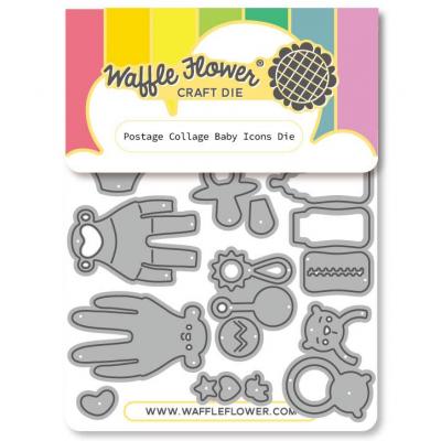 Waffle Flower Postage Collage Dies - Baby Icons