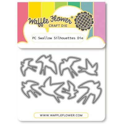 Waffle Flower Postage Collage Dies - Swallow Silhouettes