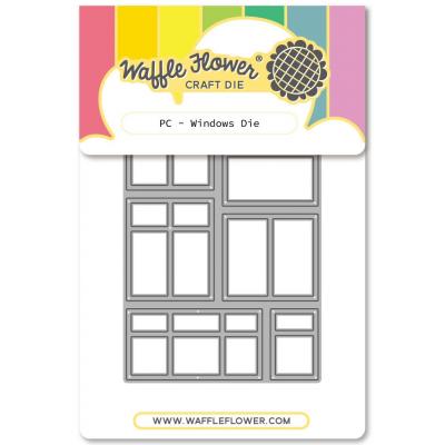 Waffle Flower Postage Collage Dies - Windows