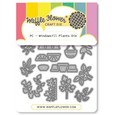 Waffle Flower Postage Collage Dies - Windowsill Plants
