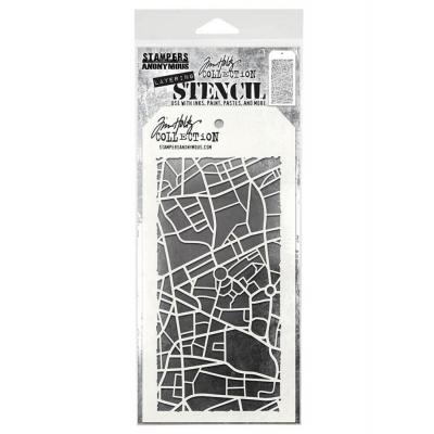 Stampers Anonymous Layering Tim Holtz Stencil - Metropolis