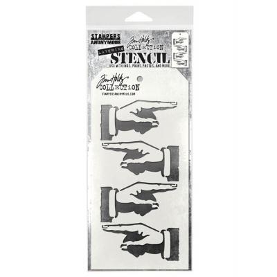 Stampers Anonymous Layering Tim Holtz Stencil - Direction