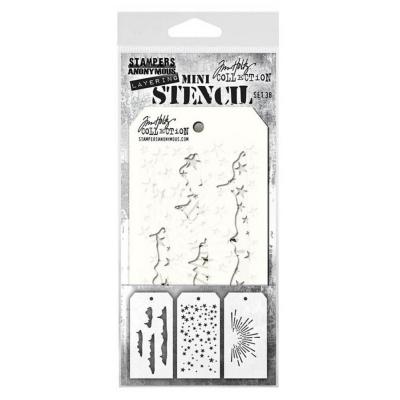 Stampers Anonymous Tim Holtz Mini Stencil Set #38