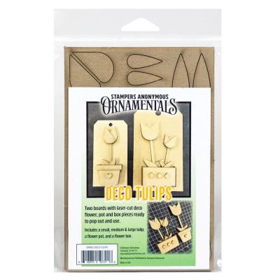 Stampers Anonymous Deco Tulips Ornaments Chipboard