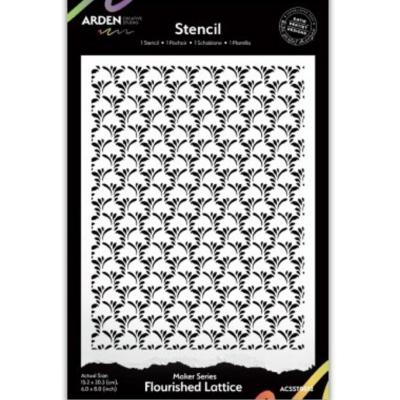 Arden Creative Studio Maker Series Stencil - Flourished Lattice
