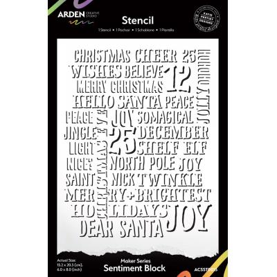 Arden Creative Studio Maker Series Stencil - Sentiment Block