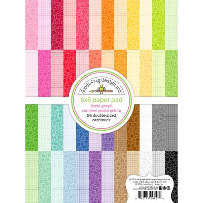 Doodlebug Design Petite Prints Paper Pad - Floral-Graph Rainbow