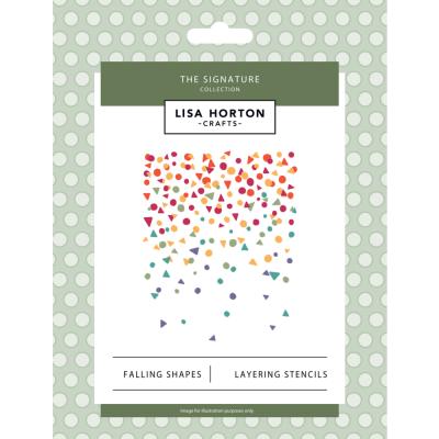 Lisa Horton Crafts The Signature Layering Stencils - Falling Shapes