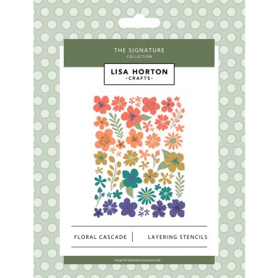 Lisa Horton Crafts The Signature Layering Stencils - Floral Cascade