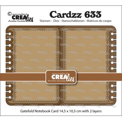 Crealies Cardzz Dies - Gatefold Notebook Card Rechthoek