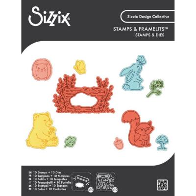 Sizzix Kid Create Stamps + Dies - Forest Friends