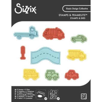 Sizzix Kid Create Stamps + Dies - Cars And Trucks