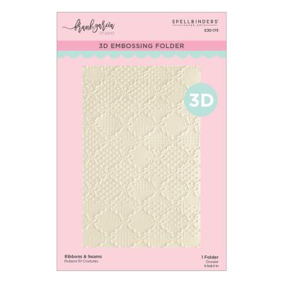 Spellbinders Buttons & Keepsakes 3D Embossing Folder Ribbons & Seams
