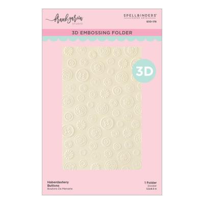 Spellbinders Buttons & Keepsakes 3D Embossing Folder Haberdashery Buttons