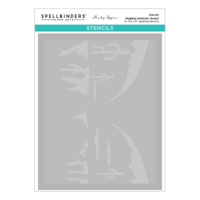 Spellbinders Classic Road Legends 2.0 Stencil - Highway Horizons-Desert