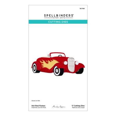Spellbinders Classic Road Legends 2.0 Etched Dies - Hot Rod Flames