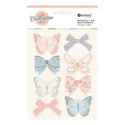Spellbinders Clementine Butterfly & Bow Embellishments