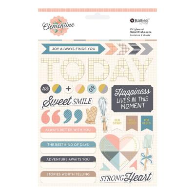 Spellbinders Clementine Chipboard Embellishments
