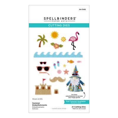 Spellbinders 3D Felt Décor Summer Etched Dies - Summer Embellishments
