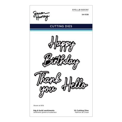 Spellbinders Cascading Coneflowers Etched Dies - Big & Bold Sentiments