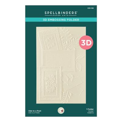 Spellbinders Serenity Garden 3D Embossing Folder - Ode To A Poet