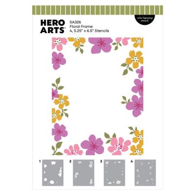 Hero Arts Fresh Flowers Layering Stencil - Floral Frame