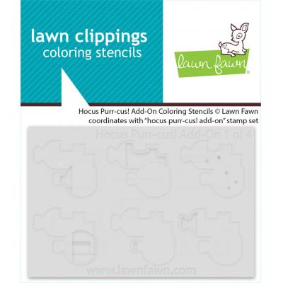 Lawn Fawn Coloring Stencils - Hocus Purr-cus! Add-On