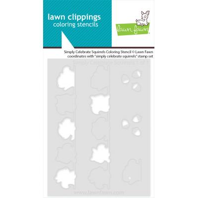 Lawn Fawn Coloring Stencil - Simply Celebrate Squirrels
