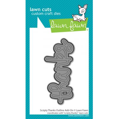 Lawn Fawn Lawn Cuts - Scripty Thanks Outline Add-On
