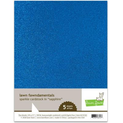 Lawn Fawn Sparkle Cardstock - Sapphire