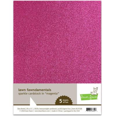 Lawn Fawn Sparkle Cardstock - Magenta