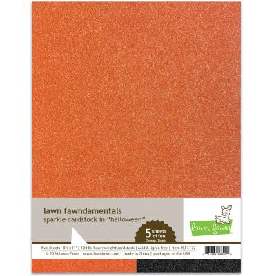 Lawn Fawn Sparkle Cardstock - Halloween Pack