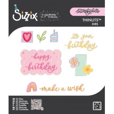 Sizzix Letters By Shells Die Set - Birthday Doodles